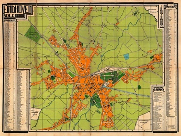 Historische Kaart - Topografische kaart Stadsplattegrond Eindhoven 1925 | Lecturis