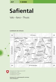 Wandelkaart - Topografische kaart 257 Safiental | Swisstopo