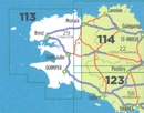 Fietskaart - Wegenkaart - landkaart 113 Brest - Quimper | IGN - Institut Géographique National