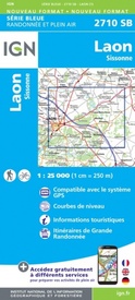 Wandelkaart - Topografische kaart 2710SB Sissonne - Laon | IGN - Institut Géographique National