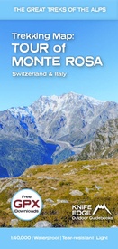 Wandelkaart Tour of Monte Rosa Trekking Map | Knife Edge Outdoor