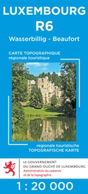 Wandelkaart - Topografische kaart R6 Luxemburg Wasserbillig - Beaufort - Echternach | Topografische dienst Luxemburg