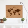 Wereldkaart van kurk Woody Map XL Bruin | Miss Wood