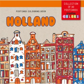 Kleurboek Postcard colouring book Holland - ansichten kaarten kleurboek Nederland | Lantaarn Publishers