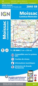 Wandelkaart - Topografische kaart 2040SB Moissac | IGN - Institut Géographique National