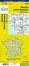 Fietskaart - Wegenkaart - landkaart 124 Nantes - St. Nazaire | IGN - Institut Géographique National