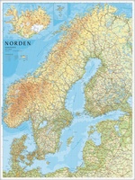 Scandinavië en IJsland, 75 x 100 cm