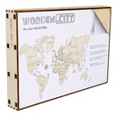 Wereldkaart van hout - Legpuzzel Wooden World Map Extra Large | Wooden City