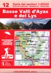 Wandelkaart 12 Basse valli d'Ayas e del Lys | L'Escursionista editore