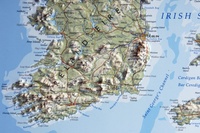 Ireland met voelbaar 3D reliëf 30 x 22 cm