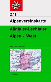 Wandelkaart 02/1 Alpenvereinskarte Allgäuer-Lechtaler Alpen, West | Alpenverein