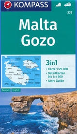 Wandelkaart - Wegenkaart - landkaart 235 Malta - Gozo | Kompass