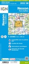 Wandelkaart - Topografische kaart 2032SB Nexon | IGN - Institut Géographique National