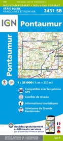 Wandelkaart - Topografische kaart 2431SB Pontaumur | IGN - Institut Géographique National