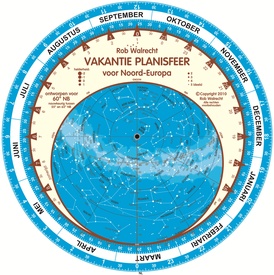 Sterrenkaart - Planisfeer Vakantieplanisfeer Noord-Europa (60° NB) | Walrecht