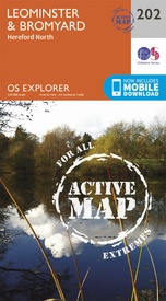 Wandelkaart - Topografische kaart 202 OS Explorer Map | Active Leominster / Bromyard | Ordnance Survey