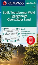 Wandelkaart 844 Südliches Teutoburger Wald - Eggegebirge - Oberwälder Land | Kompass