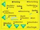 Wandelkaart 183 Freising - Erding - Markt Schwaben | Kompass