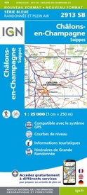 Wandelkaart - Topografische kaart 2913SB Châlons-en-Champagne | IGN - Institut Géographique National