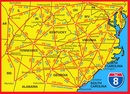 Wegenkaart - landkaart 08 Southeast USA zuidoost | Hallwag