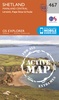 Wandelkaart - Topografische kaart 467 OS Explorer Map | Active Shetland / Mainland Central | Ordnance Survey