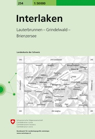 Wandelkaart - Topografische kaart 254 Interlaken | Swisstopo