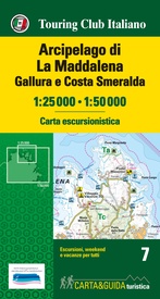 Wandelkaart 7 Carta-guida Arcipelago di La Maddalena, Gallura e Costa Smeralda | Touring Club Italiano