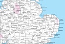 Overzichtskaart Explorer 25.000 wandelkaarten Midden Engeland - Midlands