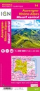 Wegenkaart - landkaart 14 Carte Regionale Auvergne - Rhône-Alpes | IGN - Institut Géographique National