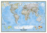 Wereldkaart, politiek, 176 x 122 cm