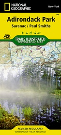 Wandelkaart - Topografische kaart 746 Adirondack Park - Saranac - Paul Smiths | National Geographic