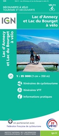 Fietskaart 11 Velo Lac d'Annecy - Lac du Bourget a velo - by bike | IGN - Institut Géographique National