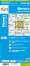 Wandelkaart - Topografische kaart 2524SB Nevers, Jouet-sur-l'Aubois | IGN - Institut Géographique National