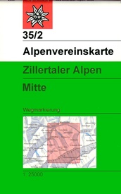 Wandelkaart 35/2 Alpenvereinskarte Zillertaler Alpen - Mitte | Alpenverein