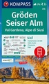Wandelkaart 076 Gröden - Seiser Alm - Val Gardena - Alpe di Siusi | Kompass