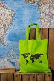 Tas Tote bag Wereld Groen | Craenen