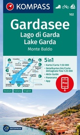 Wandelkaart 102 Gardasee - Lago di Garda - Lake Garda | Kompass