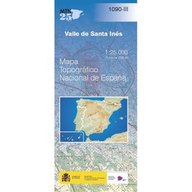 Topografische kaart 1090-III Valle de Santa Inés (Fuerteventura) | CNIG - Instituto Geográfico Nacional