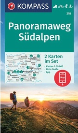 Wandelkaart 218 Panoramaweg Südalpen (2 Karten) | Kompass