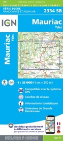 Wandelkaart - Topografische kaart 2334SB Mauriac | IGN - Institut Géographique National