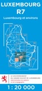 Wandelkaart - Topografische kaart R7 Luxemburg Luxembourg et environs | Topografische dienst Luxemburg