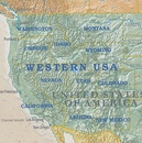 Spoorwegenkaart USA Western Railroads/Highways | ITMB
