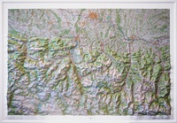 Hautes Pyrenées met voelbaar 3D Relief 113 x  80 cm (9782758534587)