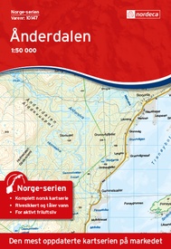 Wandelkaart - Topografische kaart 10147 Norge Serien Ånderdalen | Nordeca