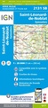 Wandelkaart - Topografische kaart 2131SB St-Léonard-de-Noblat, Eymoutiers  | IGN - Institut Géographique National