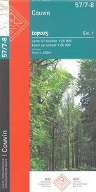 Topografische kaart - Wandelkaart 57/7-8 Topo25 Couvin | NGI - Nationaal Geografisch Instituut
