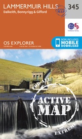 Wandelkaart 345 OS Explorer Map | Active Lammermuir Hills | Ordnance Survey