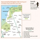 Wandelkaart - Topografische kaart 250 OS Explorer Map Norfolk Coast West | Ordnance Survey