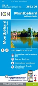 Wandelkaart - Topografische kaart 3622OT Montbéliard | IGN - Institut Géographique National