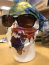 Mondkapje gezichtsmasker met wereldkaart wit + kleur